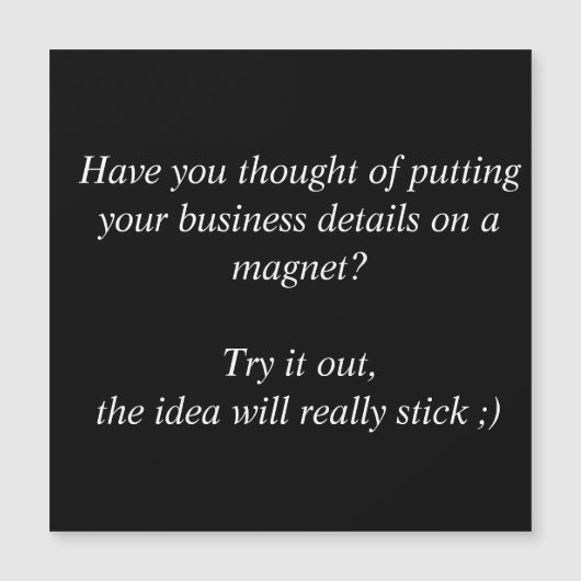 Carte Magnétique Personnalisé, (Devant)