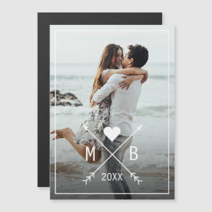 Carte Magnétique Personnalisé Classy Trendy I Love You Heart Flèche