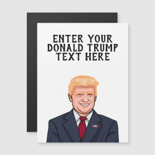 CARTE MAGNÉTIQUE PERSONNALISÉ DONALD TRUMP