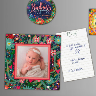 Carte Magnétique Personnalisé Famille Photo Inspirivée Colorful Jol