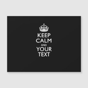 Carte Magnétique Personnalisé KEEP CALM Changer de couleur Arrière 