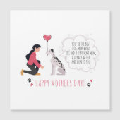 Carte Magnétique Personnalisé Meilleur Chien Maman Joyeuse Fête des (Devant)