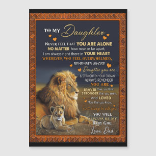 Carte Magnétique Personnalisé pour ma fille de Papa,