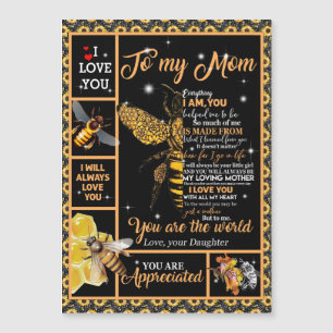 Carte Magnétique Personnalisé pour ma mère amour de la part de la f