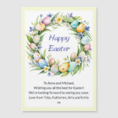 Carte magnétique personnalisée Pâques mignonne (Devant)