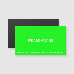 Carte magnétique personnalisée verte de l'adresse 