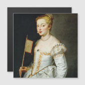 Carte Magnétique Peter Paul Rubens Portrait d'une dame (Devant / Derrière)