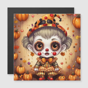 Carte Magnétique Petit Clown d'Halloween 2