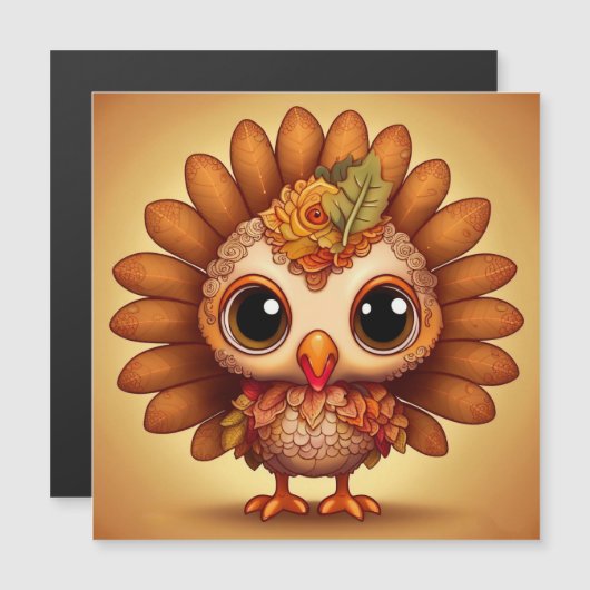 Carte Magnétique Petit Dindon 4 (Devant / Derrière)