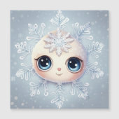 Carte Magnétique Petit flocon de neige 1 (Devant)
