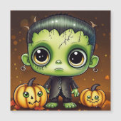Carte Magnétique Petit Frankenstein d'Halloween (Devant)