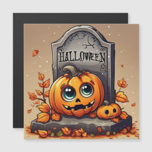 Carte Magnétique Petite pierre tombale d'Halloween