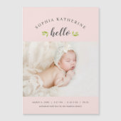 Carte Magnétique Petits Brindilles Annonce de Naissance Photo Magné (Devant)