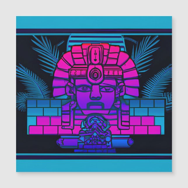 Carte Magnétique Pharaoh Synthwave (Devant)