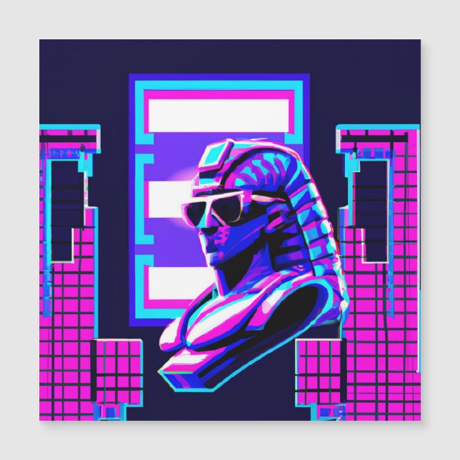 Carte Magnétique Pharaon Synthwave (Devant)
