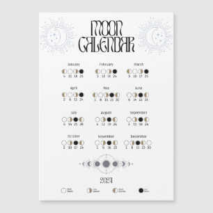 Carte Magnétique Phases Lune 2024 Calendrier magnétique