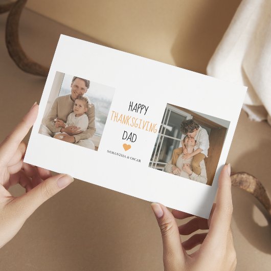 Carte Magnétique Photo & Bon thanksgiving moderne Papa