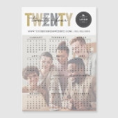 Carte magnétique photo calendrier 2025 Mix Typogra (Devant)