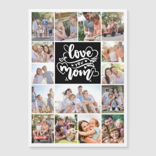 Carte Magnétique Photo Collage Love You Mom 15 Pictures Card