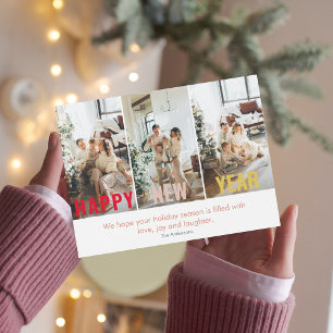 Carte Magnétique Photo Collage moderne et Bonne année