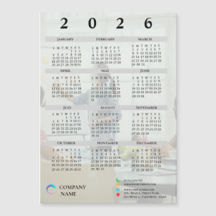 Carte Magnétique Photo Company Logo 2025 Calendrier Cadeau corporat
