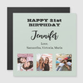 Carte Magnétique Photo d'anniversaire meilleurs amis sage aimant ve (Devant / Derrière)