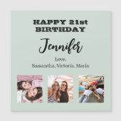 Carte Magnétique Photo d'anniversaire meilleurs amis sage aimant ve (Devant)