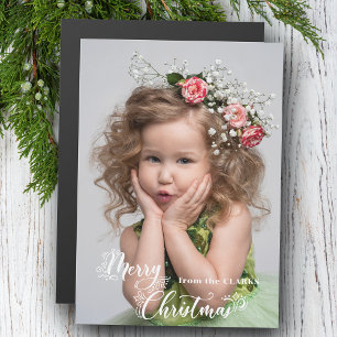 Carte Magnétique Photo de coutume festive Joyeux Noël Script