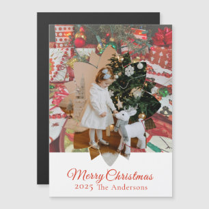 Carte Magnétique Photo de Noël Cadeau Férié Magnétique 