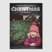 Carte Magnétique Photo de Noël magique (Devant)