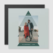 Carte Magnétique Photo de Noël minimale (Devant / Derrière)