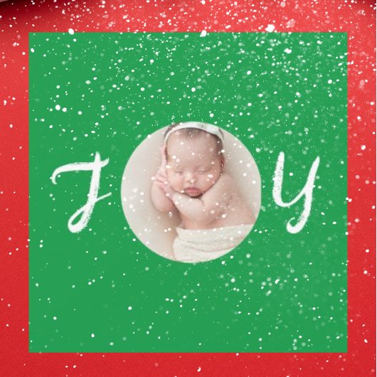 CARTE MAGNÉTIQUE PHOTO FAMILIALE DE NOËL MODERNE