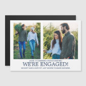 Carte magnétique photo fiançailles Faire-part 2 (Devant / Derrière)