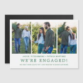 Carte magnétique photo fiançailles Faire-part 3 (Devant / Derrière)