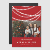 Carte magnétique photo Joyeuse et brillante (Devant / Derrière)