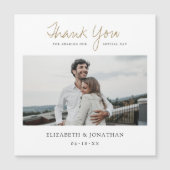 Carte Magnétique Photo Mariage Merci magnétique (Devant)