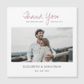 Carte Magnétique Photo Mariage Merci magnétique (Devant)