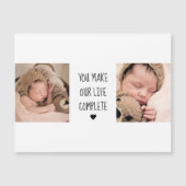 Carte Magnétique Photo moderne deux | Vous rendez notre vie complèt (Devant)