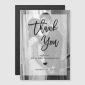 Carte Magnétique Photo moderne du Merci | de mariage avec le (Devant / Derrière)