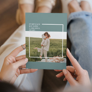 Carte Magnétique Photo moderne Green Famille Jolie Cadeau