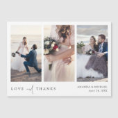 Carte Magnétique Photo personnalisée Collage Mariage de Merci magné (Devant)