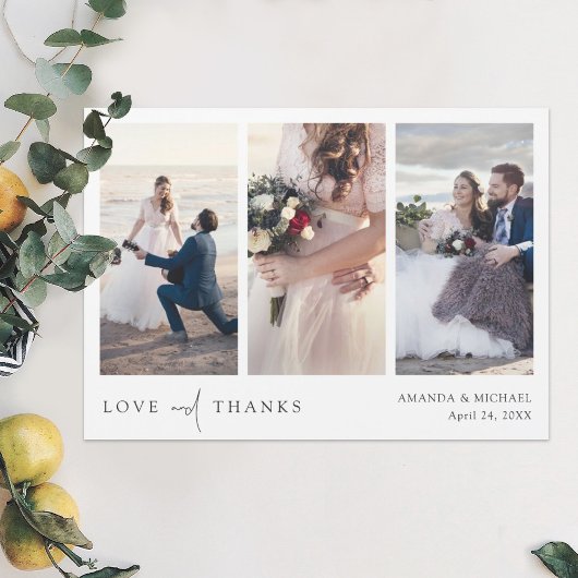 Carte Magnétique Photo personnalisée Collage Mariage de Merci magné