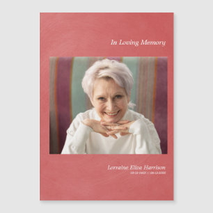 Carte Magnétique Photo Se Souvenant De L'Effet Métallique Rouge Cla