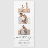 Carte Magnétique Photo Strip Photo Booth Wedding Enregistrer la dat (Devant)