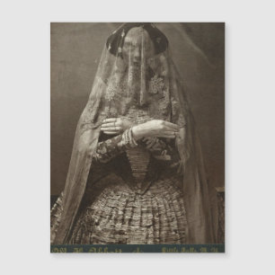 Carte Magnétique Photographie victorienne éffrayante d'une femme mo