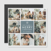 Carte Magnétique Photos Multi Holiday | Merry Christmas | (Devant / Derrière)
