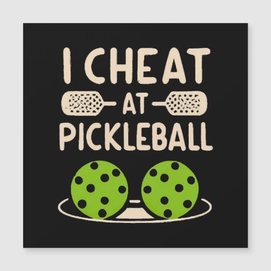 Carte Magnétique Pickleball Drôle (Devant)