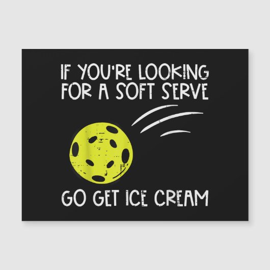 Carte Magnétique Pickleball Soft Sert Obtenir Crème Glace Pickle Ba (Devant)