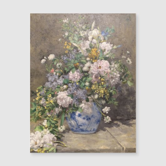Carte Magnétique Pierre-Auguste Renoir Bouquet de printemps (Devant)