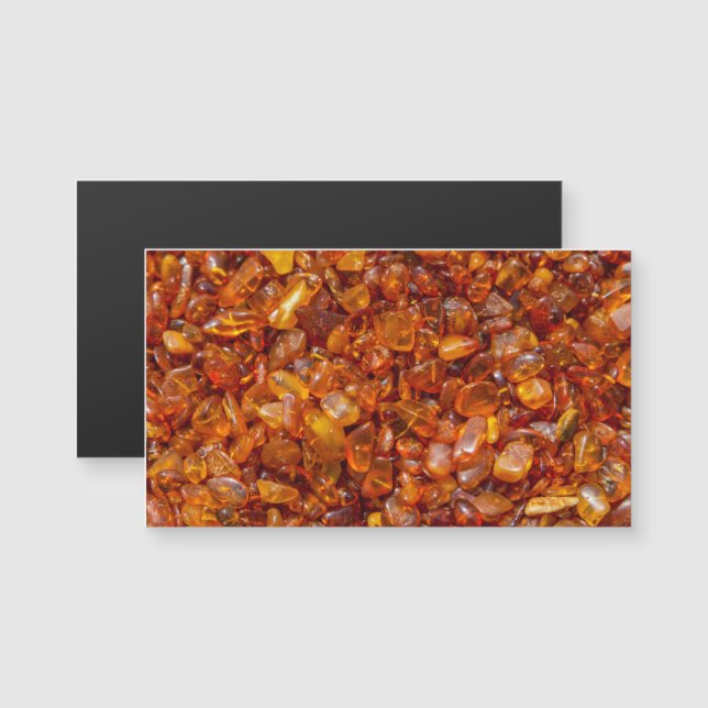 Carte Magnétique Pierre d'ambre (Devant / Derrière)
